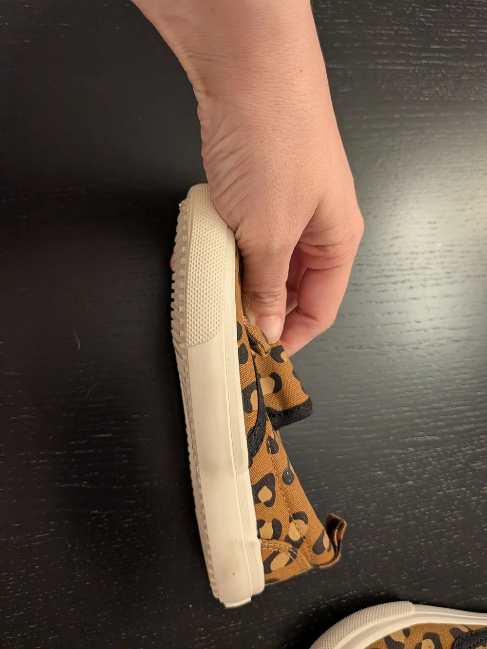 Old Navy Kids Slip-On Leopard Print Sneakers - Brown & Black